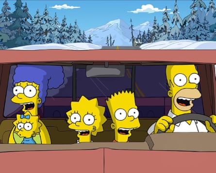 The Simpsons in their 2007 movie.