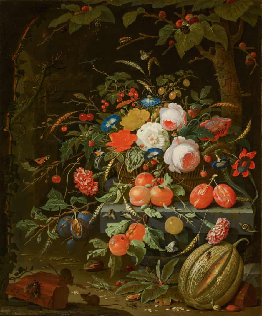 Abraham Mignon’s Still Life of Flowers and Fruit, c1670.