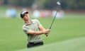 Viktor Hovland in action at the Masters
