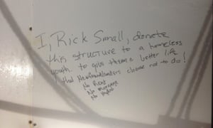 Message on the ceiling.