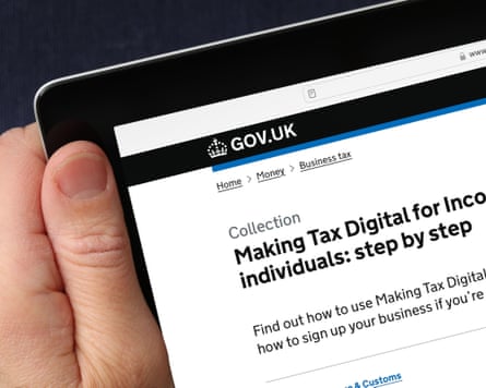 The Making Tax Digital website seen on a smartphone.