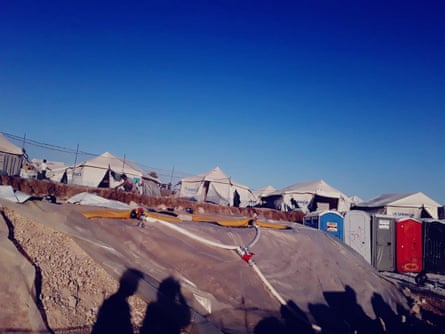 The temporary refugee settlement in Kara Tepe, on Lesbos, Greece, for migrants of former Moria camp.