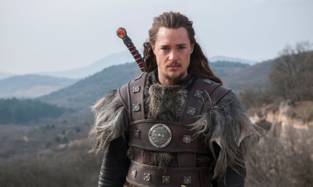 Alexander Dreymon as Uhtred, complete with difficult man bun.