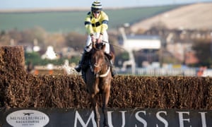 Waltz Darling clears the final fence on his way to victory at Musselburgh, where they race on Wednesday.