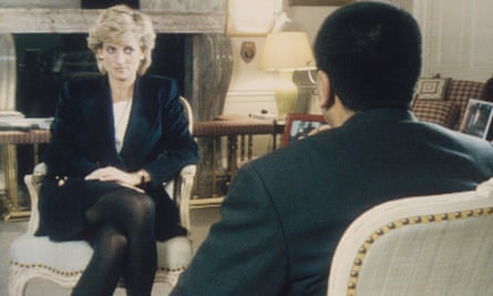 Princess Diana being interviewed by Martin Bashir in 1995