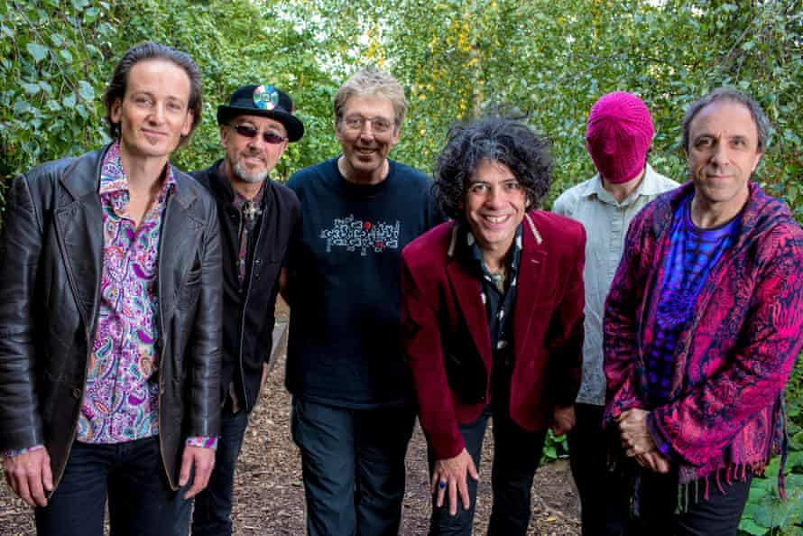 A more recent Gong lineup from 2017, with Steve Hillage third from left.