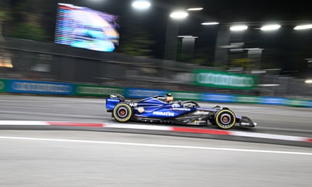 Daniel Ricciardo, seen here driving at the Singapore GP, has been replaced at RB by Liam Lawson.