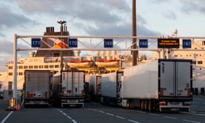 Lorries at Calais port