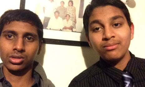 Sagar Narayan (left) and his brother in Auckland.