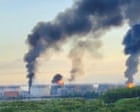 Ukraine strikes St Petersburg oil refinery – video