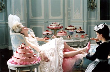 Kirsten Dunst (left) in Sofia Coppola’s 2006 film Marie Antoinette.