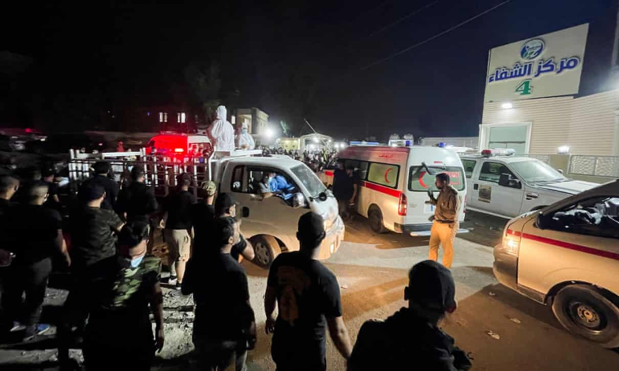 Iraq says 82 died in fire at Baghdad hospital housing Covid patients Iraq says 82 died in fire at Baghdad hospital housing Covid patients