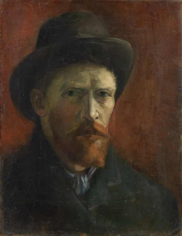 Autoportret w kapeluszu z ciemnego filcu (1886-87)