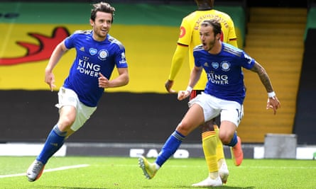 Ben Chilwell (à gauche) et James Maddison
