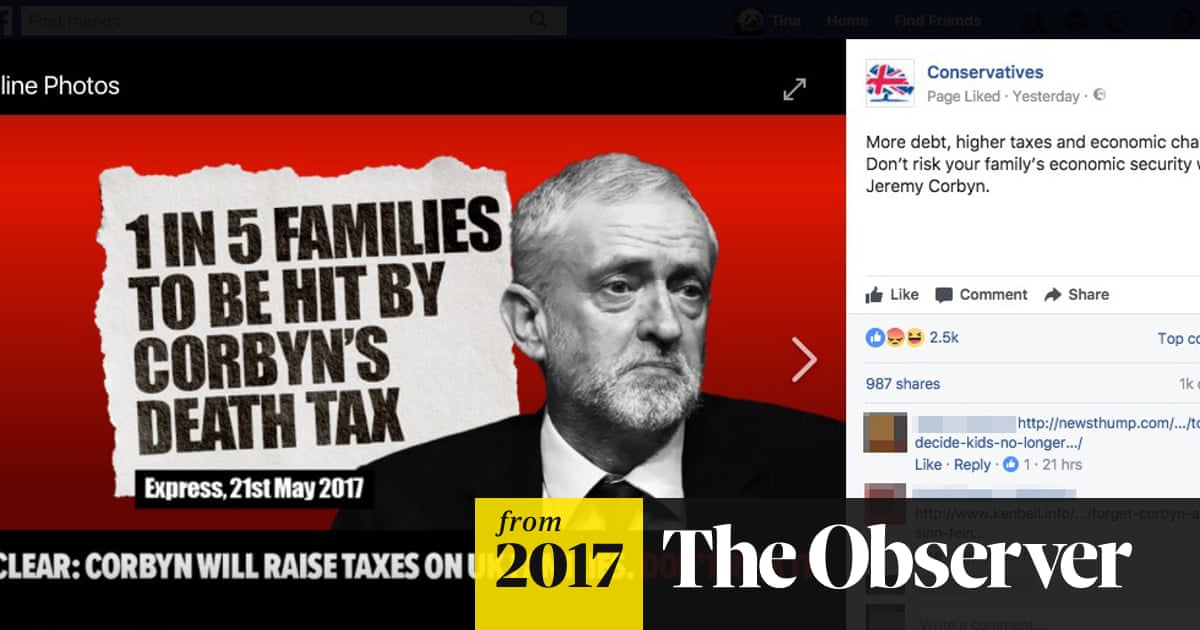 https://www.theguardian.com/politics/2017/may/27/conservatives-facebook-dark-ads-data-protection-election social preview image