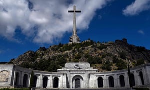 The tomb of Francisco Franco, marked with a 150-metre cross, in the Valle de los Caídos near Madrid. 