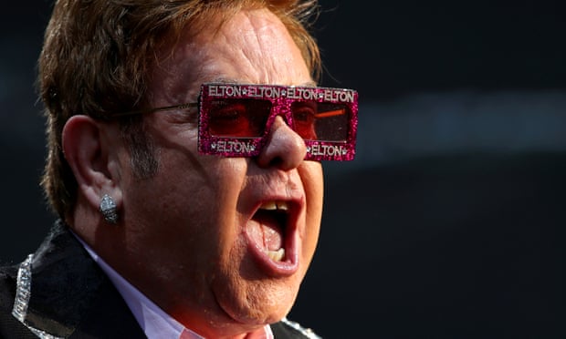 Elton John performing at Montreux Jazz festivalin 2019.