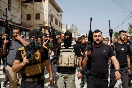 The funeral of a Palestinian militant, who was killed in an Israeli airstrike in Jenin, takes place on Saturday.