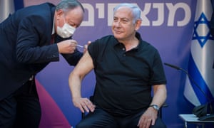 Israeli prime minister Benjamin Netanyahu receives second dose of a Covid on Saturday.