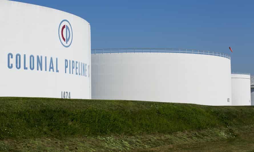 Holding tanks at a Colonial Pipeline facility in New Jersey.