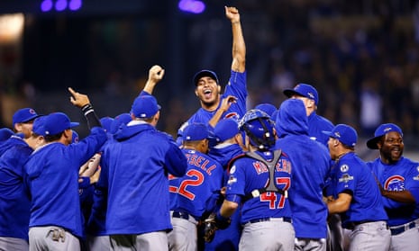 Chicago Cubs celebrate after winning Major League Baseball World Series