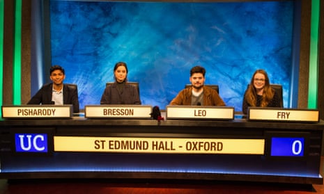 St Edmund Hall Oxford team, University challenge final 2019.