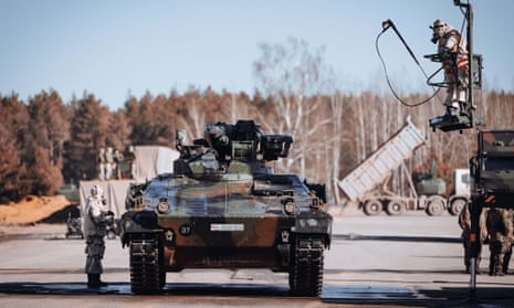 Nato troops conduct a nuclear defence exercise in Lithuania