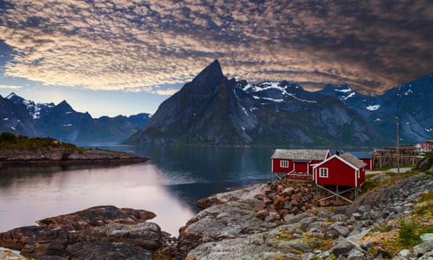Holiday cabins on the Lofoten Islands, Norway
