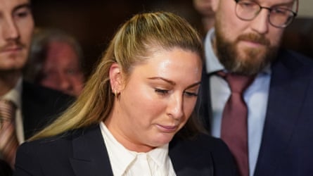 Nikita Hand speaking to the media outside the high court in Dublin.