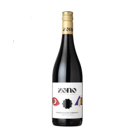 Bottle of Zeno Red Non Alcoholic Red Wine.