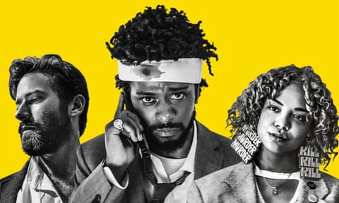 From left: Armie Hammer, Lakeith Stanfield and Tessa Thompson in Sorry To Bother You.