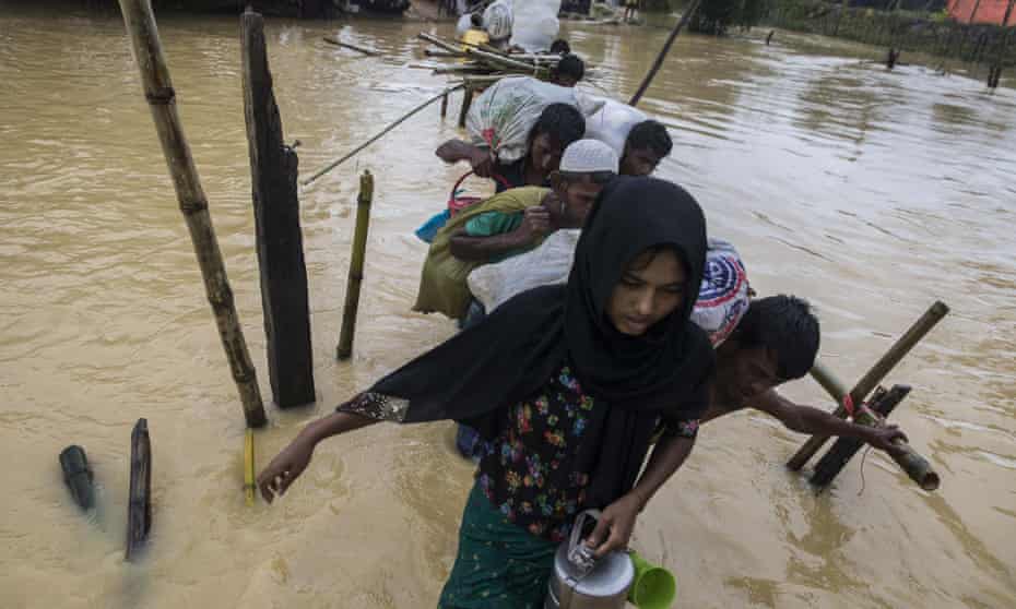 More than 400,000 Rohingya Muslims have fled Myanmar.