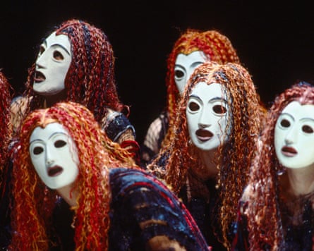 Tony Harrison obituary Tony Harrison’s Eumenides, the final play of The Oresteia trilogy by Aeschylus, 1981, at the National Theatre.