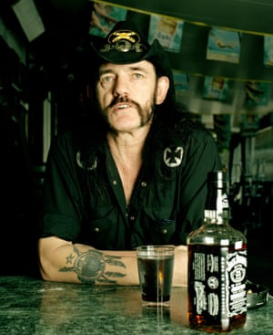 Lemmy, with his tipple of choice