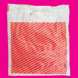 From a collection of vintage carrier plastic bags collected by artist Aaron Thompson.