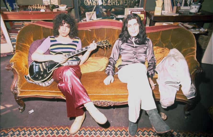 Team spirit ... with Mickey Finn, who joined Bolan’s band in its Tyrannosaurus Rex guise, in 1971.