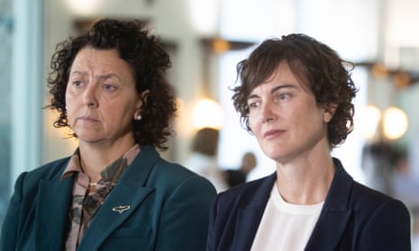 Monique Ryan and Kate Chaney in March 2024