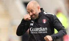 Paul Warne pictured at Rotherham’s game at home to Swansea this season.