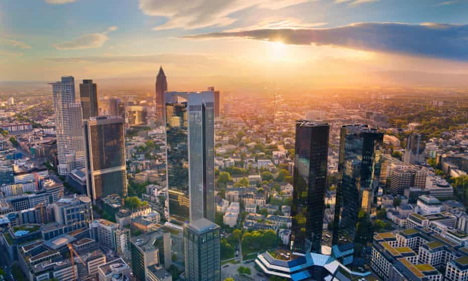 The Frankfurt skyline.