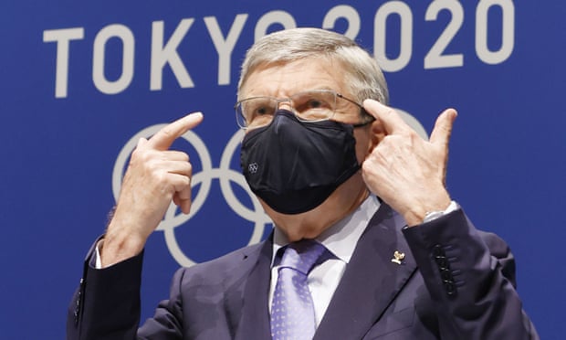 The IOC president, Thomas Bach, appealed to people in Japan to welcome athletes to the country despite fears over Covid.