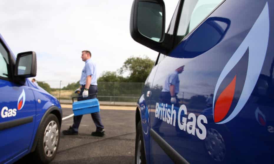 A British Gas engineer and branded van