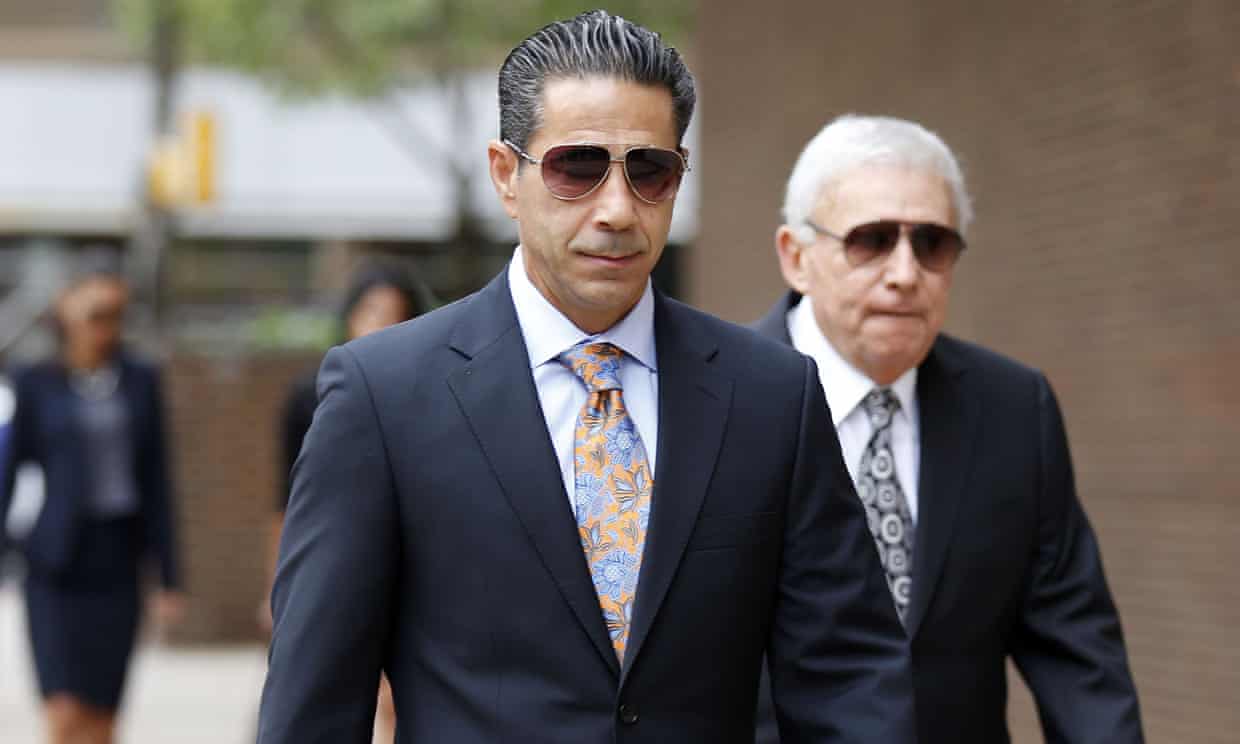 Joseph ‘Skinny Joey’ Merlino pictured in 2014. The alleged head of the Philadelphia mob was named in a federal indictment on Thursday charged with a range of crimes including extortion and fraud.