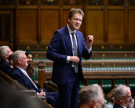 Richard Tice standing and speaking in the House of Commons