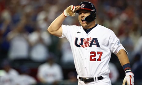Mike Trout hit a three-run homer in USA’s victory over Canada