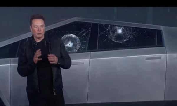 Cybertruck Tesla Unveils New Pickup Truck But Windows Break During Demo Technology The Guardian