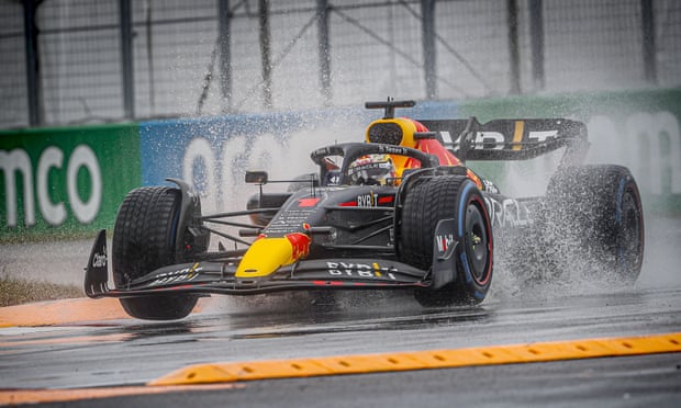 Max Verstappen driving in the wet