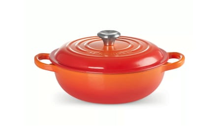 Le Creuset Essentials cast-iron round casserole soup pot, from the Volcanic range.