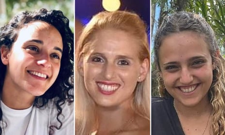 The three female hostages released first by Hamas under the ceasefire deal | Israel-Gaza war | The Guardian