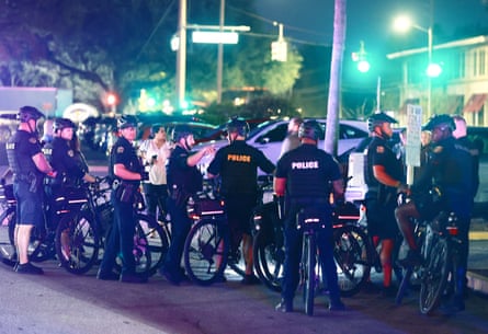 police on bikes outside
