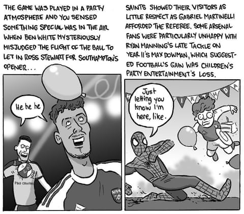 David Squires cartoon on the FA Cup quarter finals in 2026, panel 3